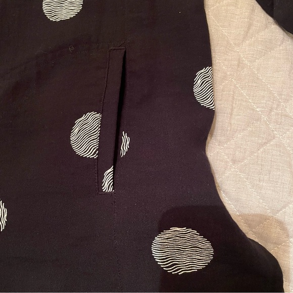 John Mark Black with White Dots Tunic Top XL - Picture 5 of 14